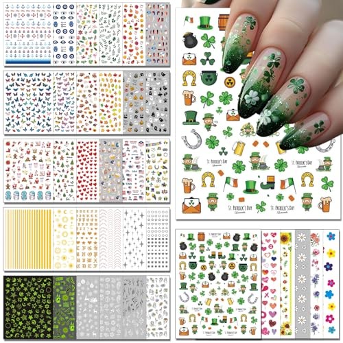 36 Sheets All Holiday Nail Art Stickers, Mixed Season 36 Sheets, All Holiday