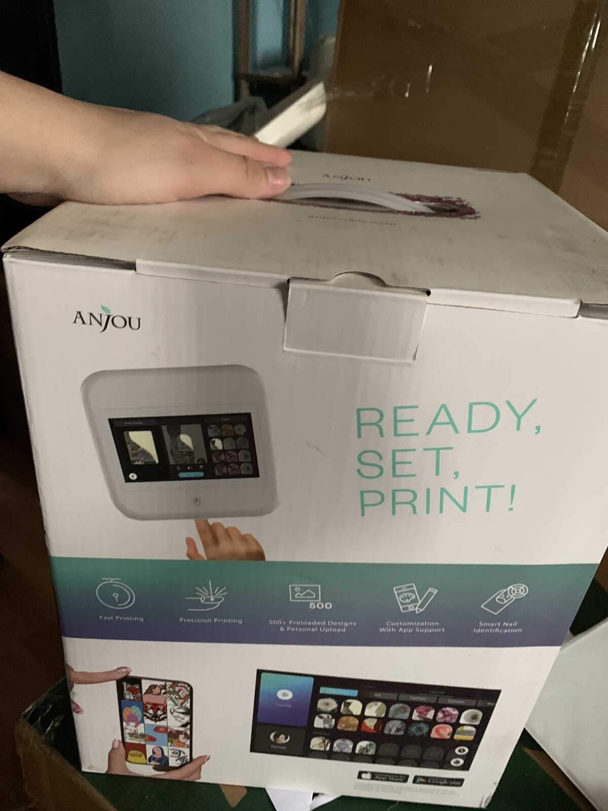 Anjou Smart Wi-Fi Nail Printer W/ Fast Printing & Auto Finger Size Recognition