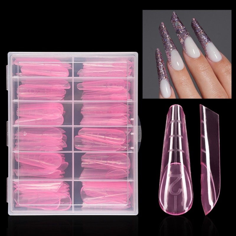 Clear Duals Nail System Form Acrylic UVS Gel Nail Mold Full Cover Fasle Nail Tip