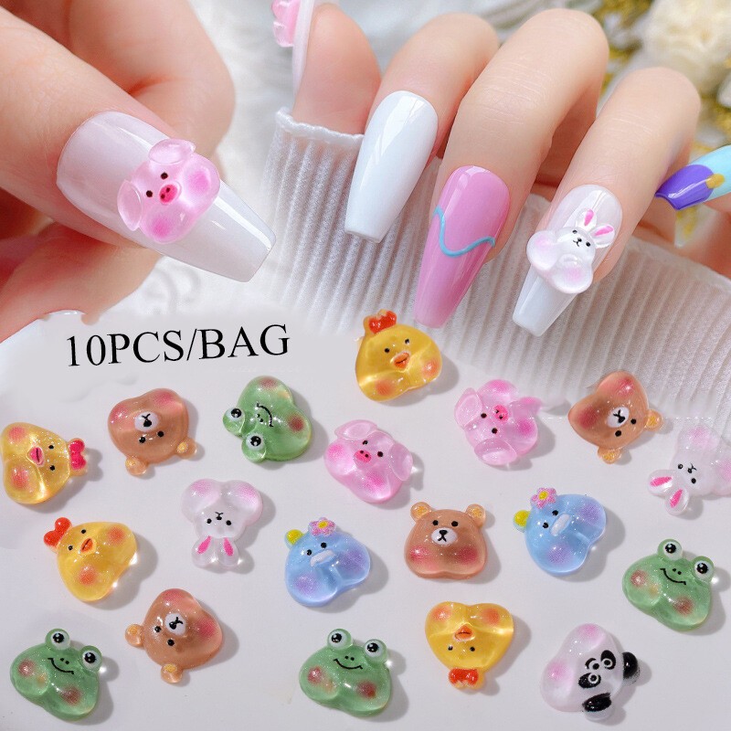 3D Bow Butterfly Nail Art Stickers Charms Decorations Cute Mixed Style Manicure