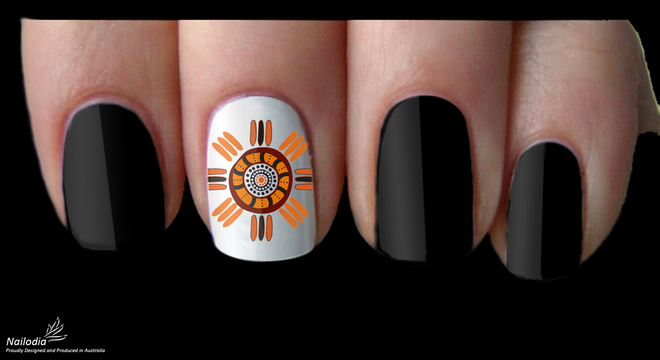 Australia Aboriginals Indigenous Painting Nail Art Decal Sticker