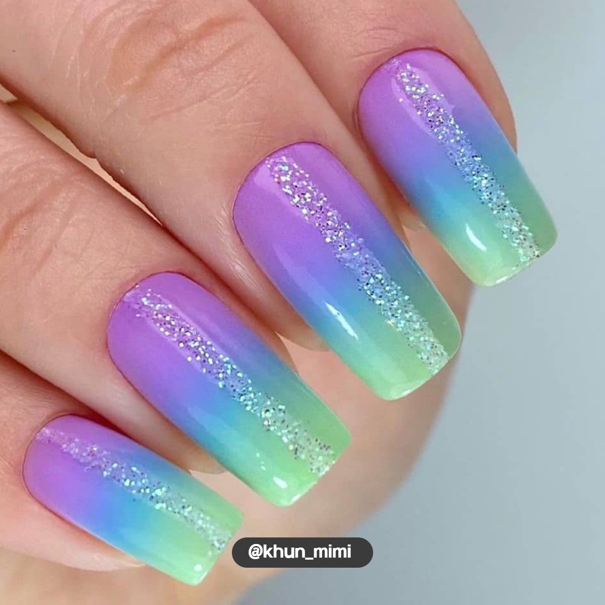 Bonnie B Sugar Bonbon Aurora Glitter Nail Powder 6 Colors K-Beauty