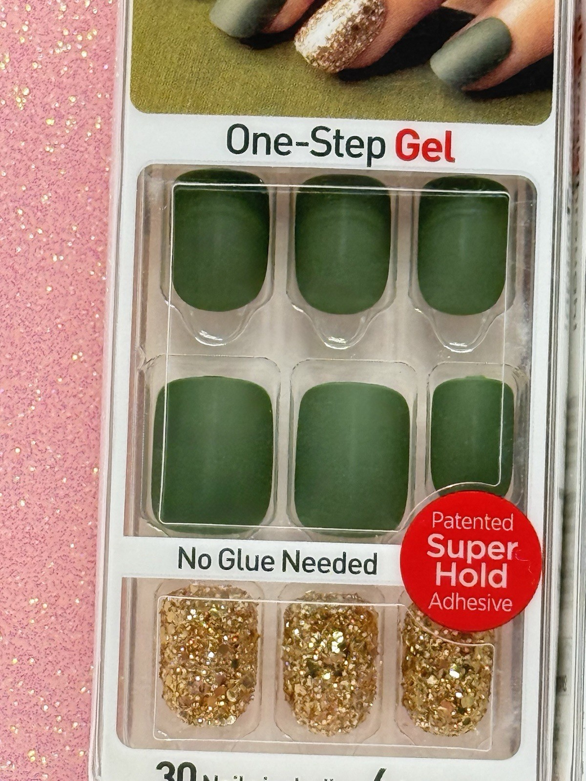 Kiss imPRESS No Glue Press-On Nails Manicure Short Squoval Green Yellow Lot Of 3