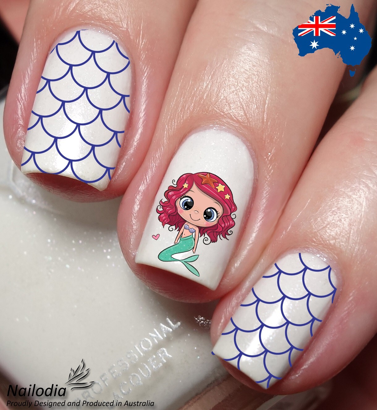 Birthday Mermaid Numbers Nail Art Decal Sticker Water Transfer Slider
