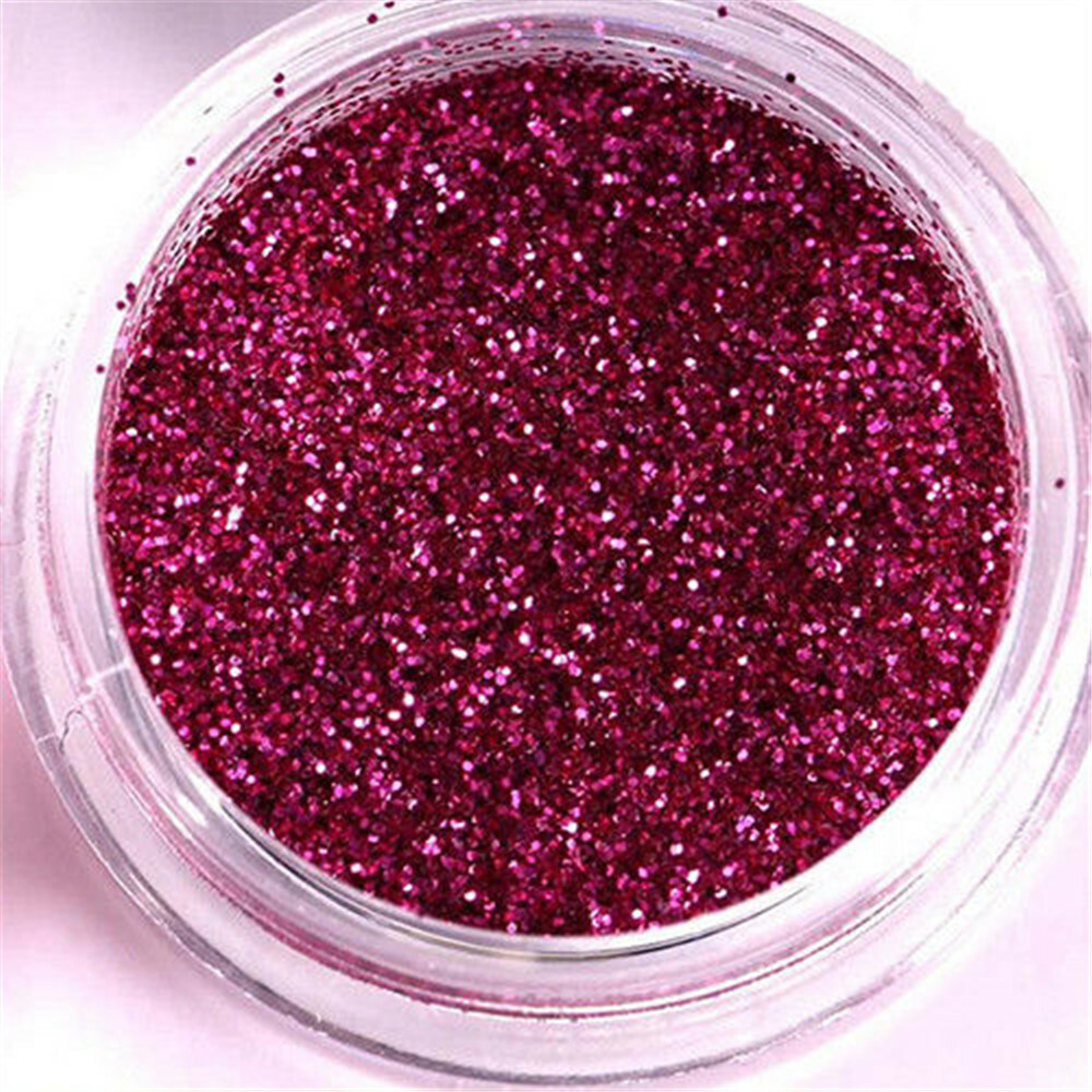 12 Pcs Mix Color Glitter Dust Powder Set For Nail Art Acrylic Tips Decoration US