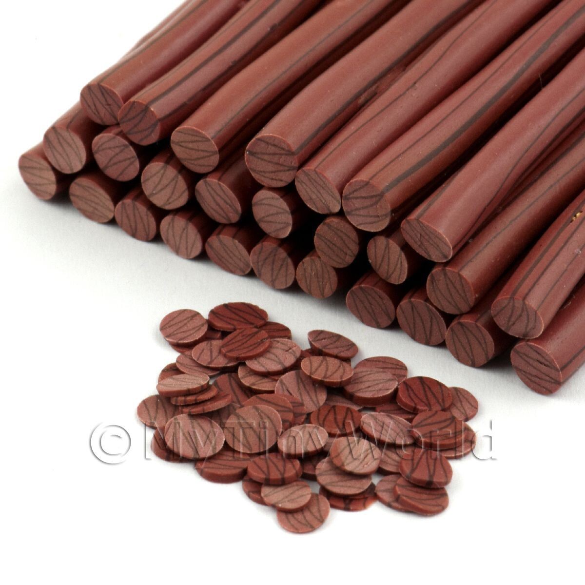 2 x Handmade Dark/Milk Chocolate Ripple Nail Art Cane