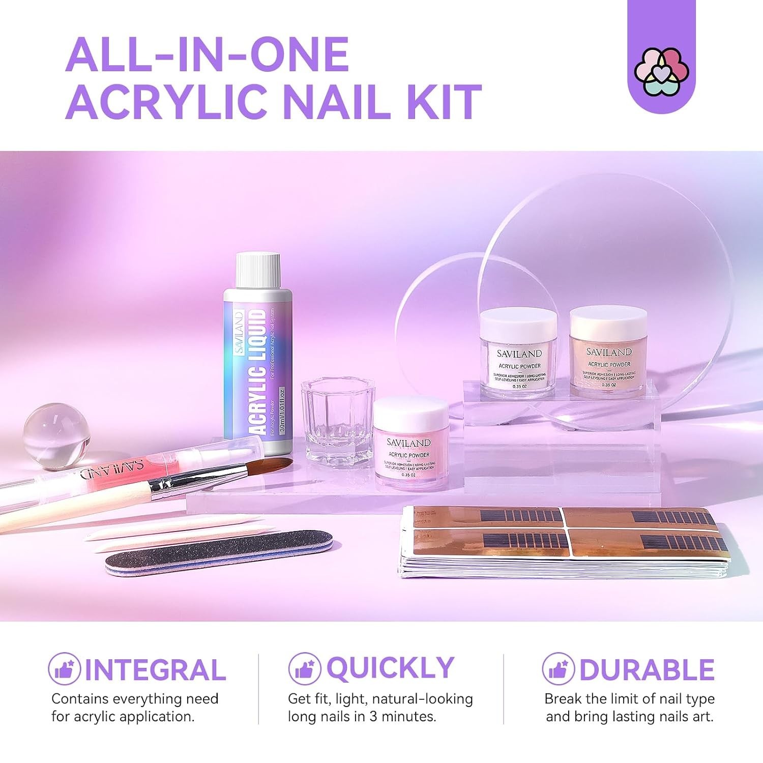 Complete Acrylic Nail Kit for Beginners: Clear, Nudes & Pink Powder Essentials