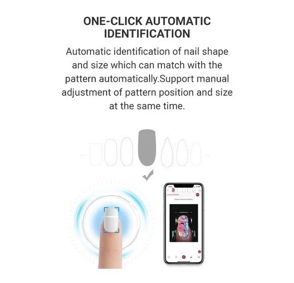 O’2NAILS Portable Nail Printer Mobile APP NEW Nail Art Printing Machine Home Use