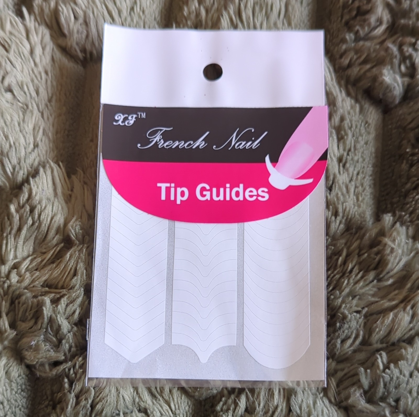 XF French White Tip Guides Easy Application for Nail Tips Artificial Nails