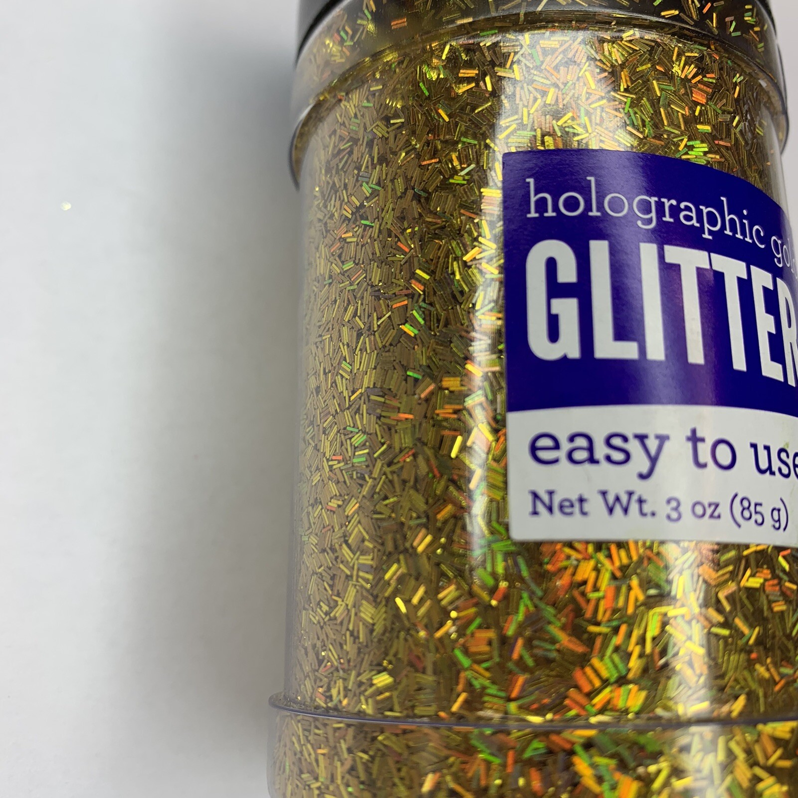 Holygraphic Gold Glitter for Nails.  Get that HOLO Look in GOLD! Easy to use 3oz