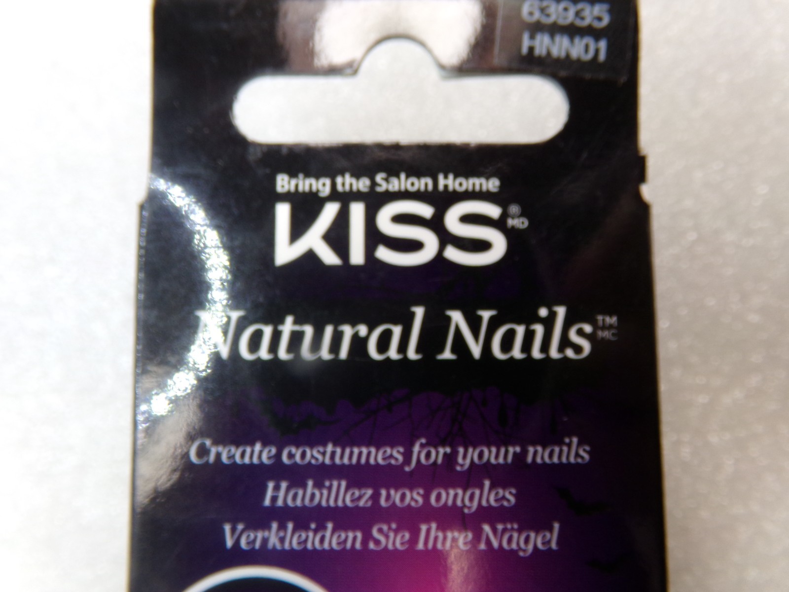KISS NAILS GLUE ON Unpainted Natural LONG Curve Square