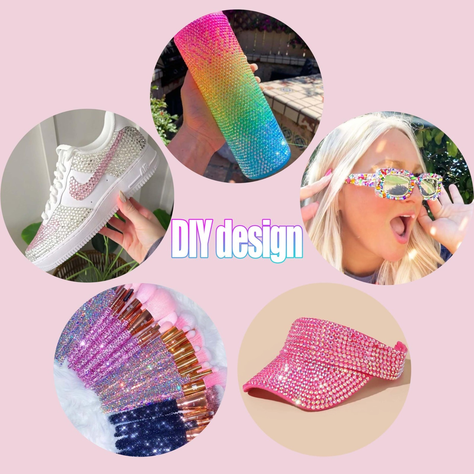 30000 Pcs 3mm Flatback Rhinestones in 48 Colors + B7000 Glue & Tweezers – Nail A