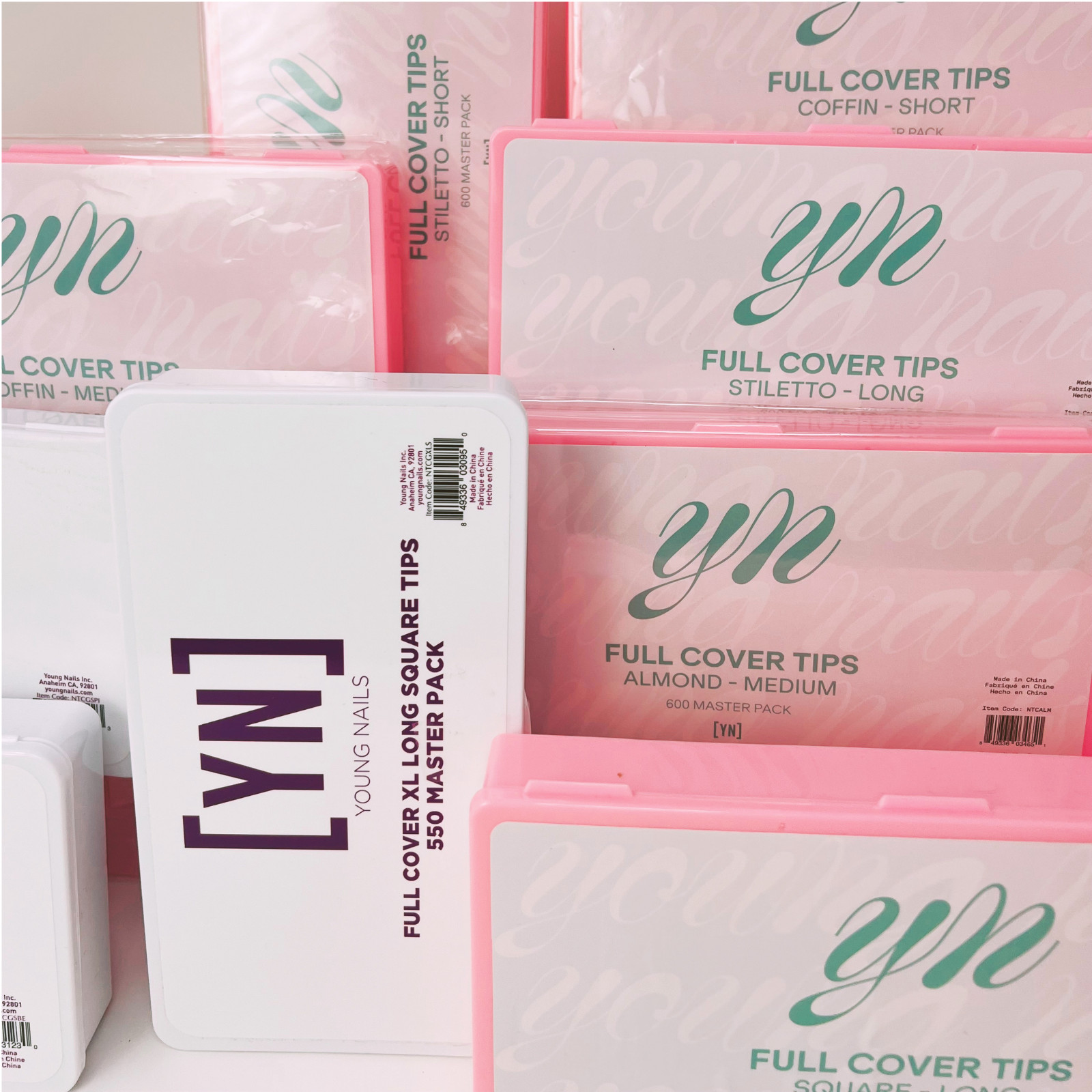 Young Nails Full Cover Nail Tips & Qtr. Well Tips | Choose Shape & Length | New