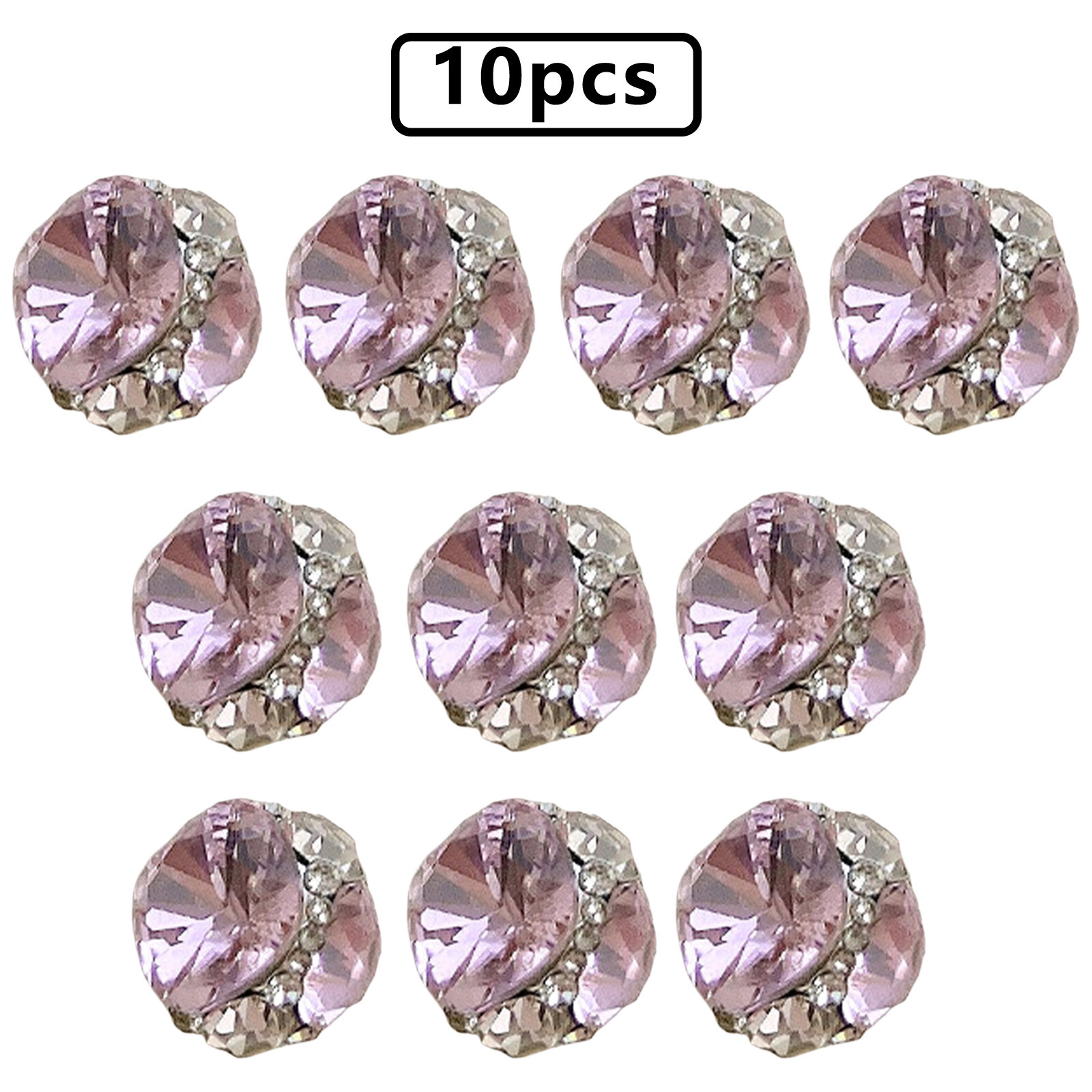 10Pcs Nail Art Rhinestones Manicure Nail Decorations Dazzling Rhinestones