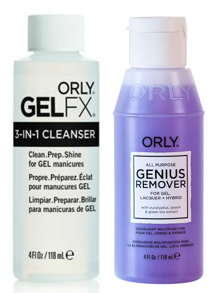 ORLY GelFX 3 in 1 CLEANSER + ALL PURPOSE GENIUS REMOVER 4oz/118mL DUO