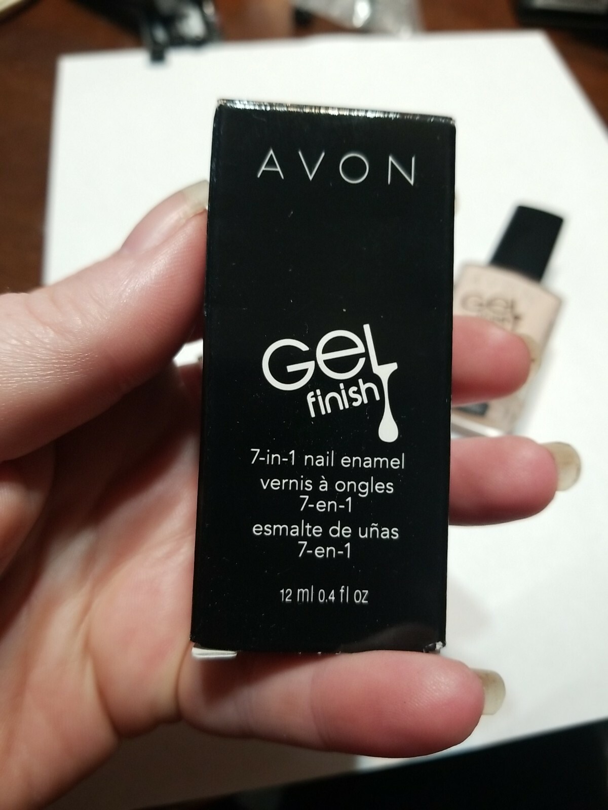 AVON Gel Finish 7-in-1 Nail Enamel ~ SHEER LOVE ~ NEW in BOX