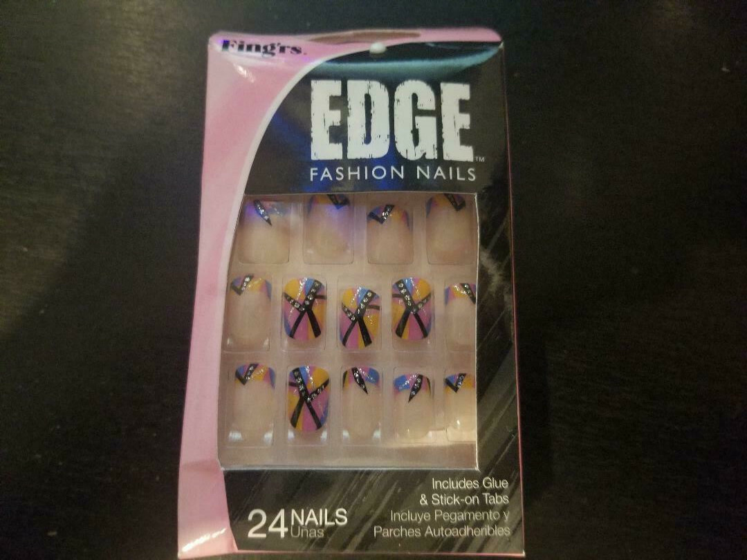 FING’RS EDGE Fashion Nails/Hardcore Nails 24 count (choose ) NO GLUE!!!!