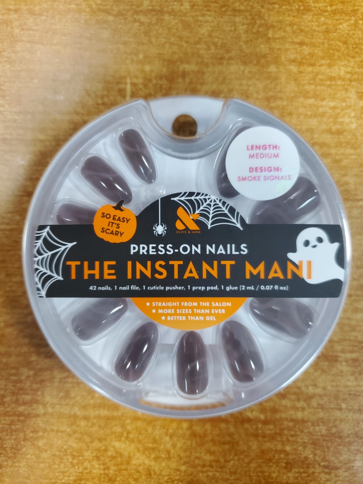4 Pk: Olive & June The Instant Mani Nails Medium – Smoke Signals – (9541) R9P6b