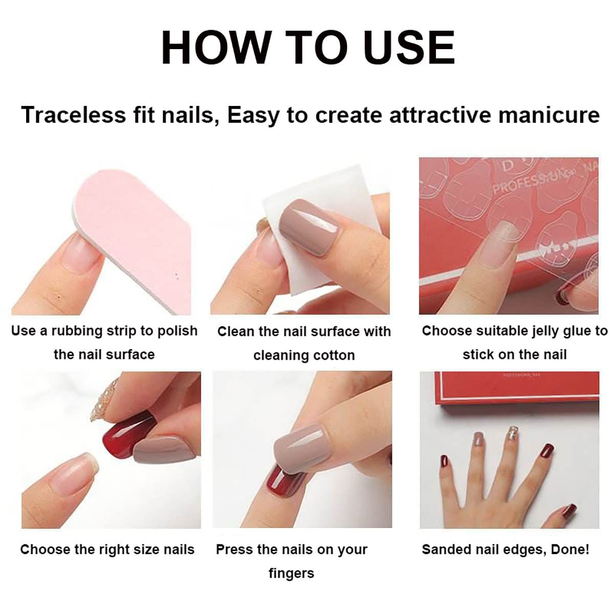 French Tip Press on Nails Long Almond Summer Fake Nails with 3D Hibiscus Flow…