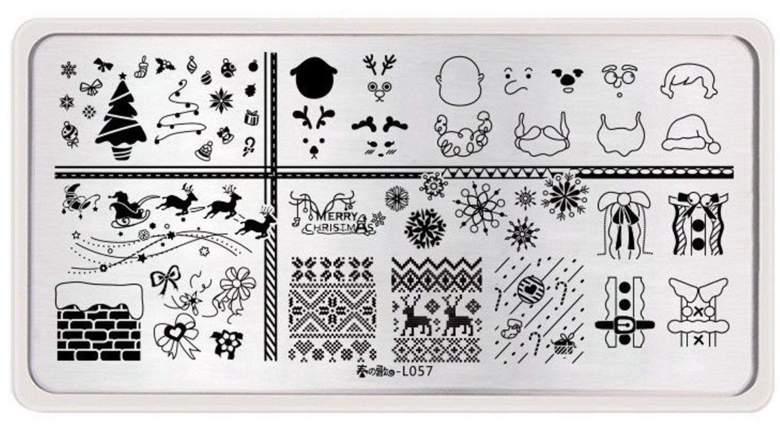 Christmas Deer Elk Santa Claus DIY Nail Art Stamping Image Plate Stencil L057