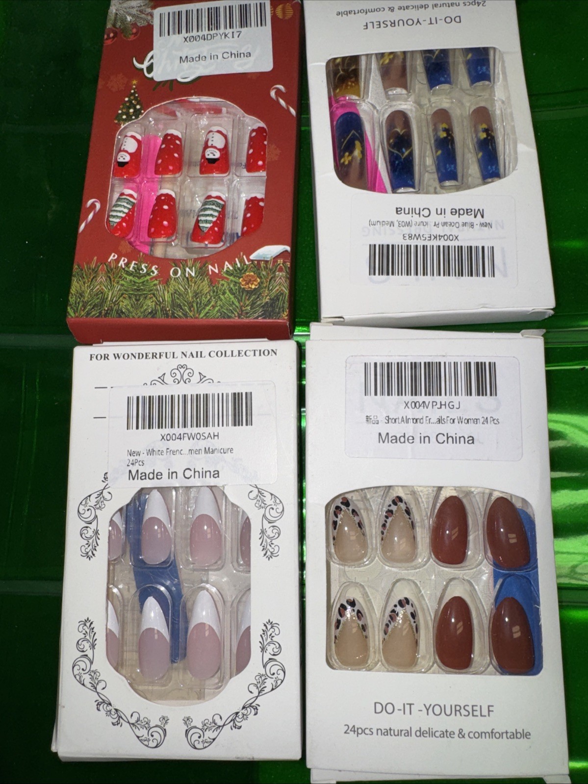 Lot of 20 Press On Nails Mixed Designs DIY False Nails Some New