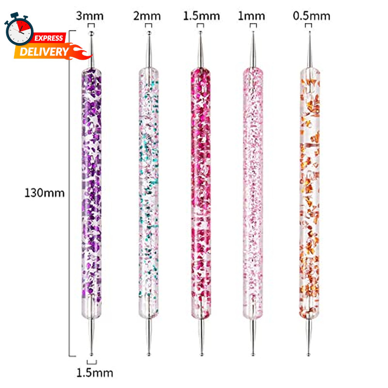 31Pcs Nail Art Brushes, Nail Art Tool Set, Dotting Dust Brush,Striping Brushes