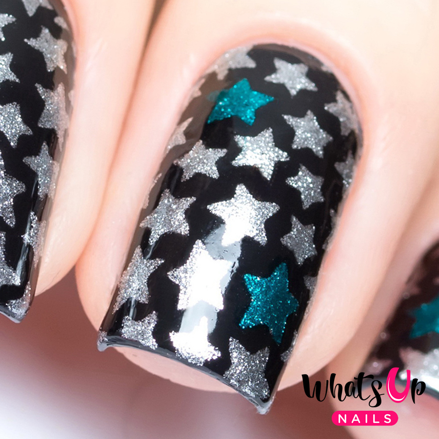 Stars Stencils for Nails, Galaxy Nail Stickers, Nail Art, Nail Vinyls