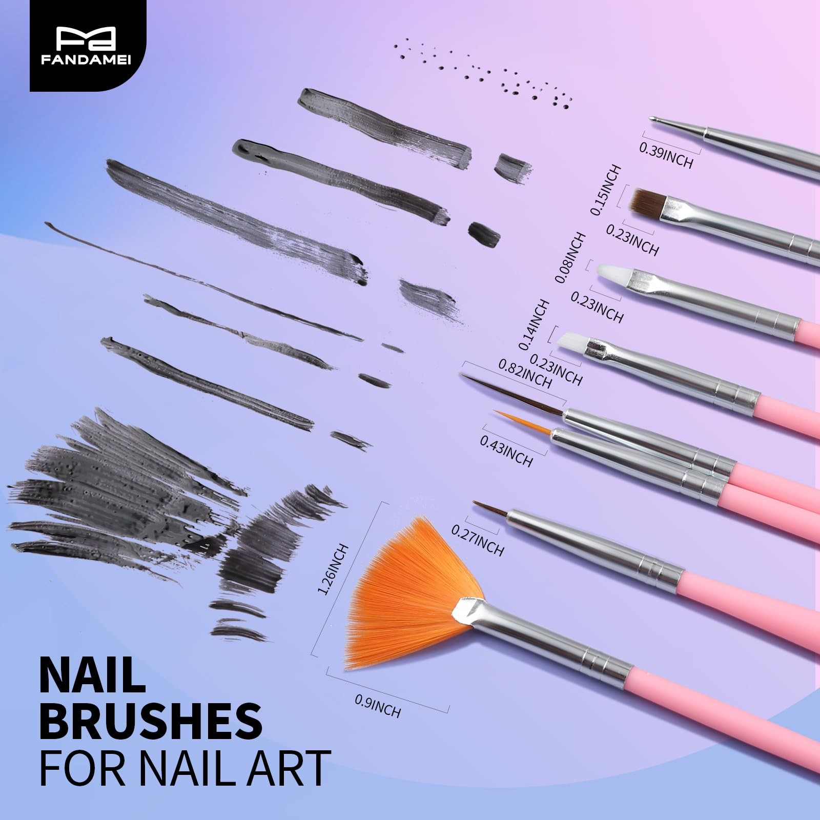 Nail Art Tools, Nail Brush, 15 PCS Nail Art Brushes, 5 PCS Nail Dotting Tool,…