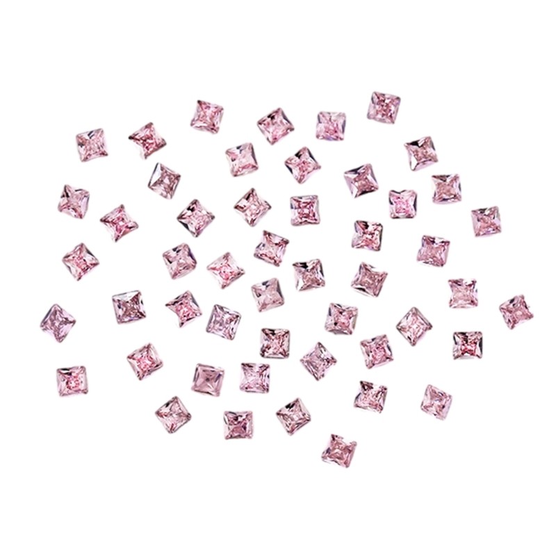 50pcs Square Pointed Bottom Rhinestones Eye Catching Nail Accessories for Women