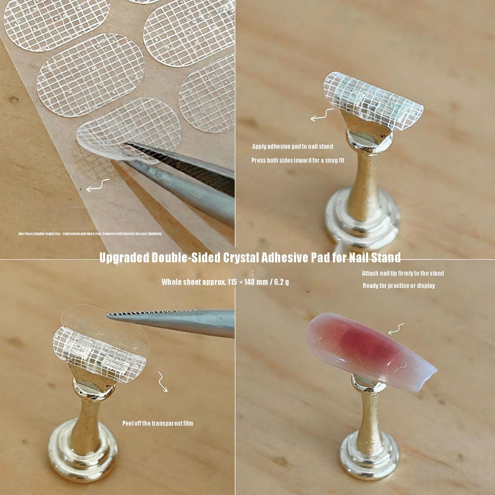Ultra-Thin Invisible Grid Nail Tape 200pcs Double-Sided Stickers for Acrylic Tip