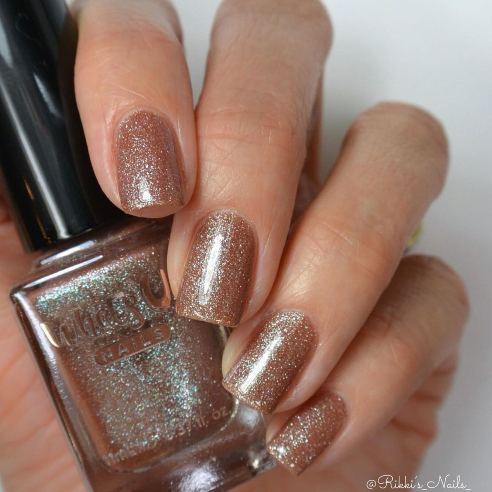 Earthlike Nail Polish (Brown Base Green/Purple Duochrome Shimmer) for Nail Art