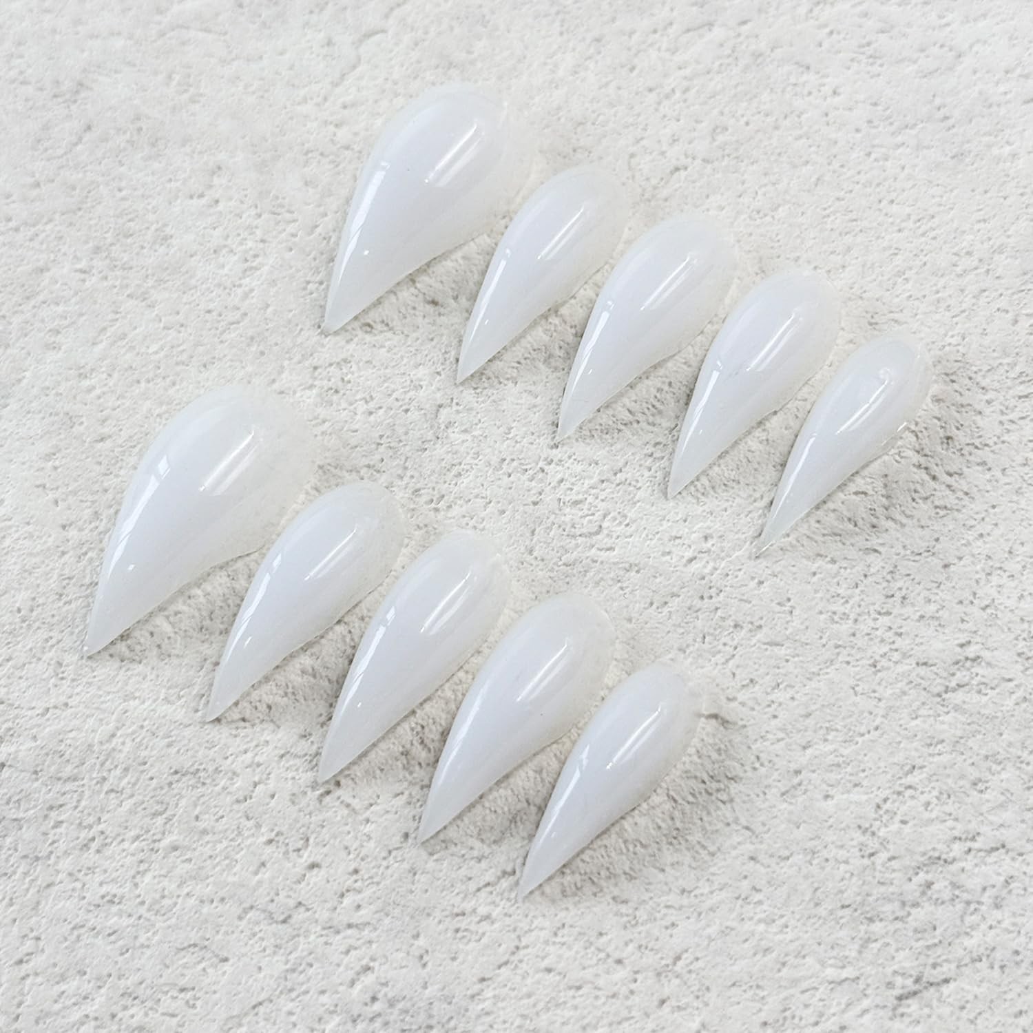 10 Pcs Handmade Press on Nails Short Curved Unique Stiletto Eagle Claw Acryli…