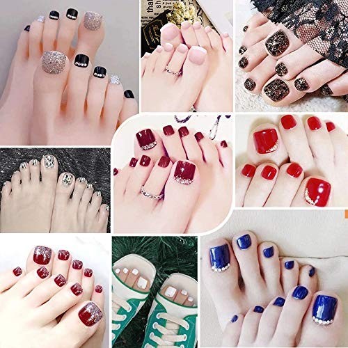 100Pcs Eco-Friendly Full Coverage Fake Toenail Tips for Salon-Quality Nails