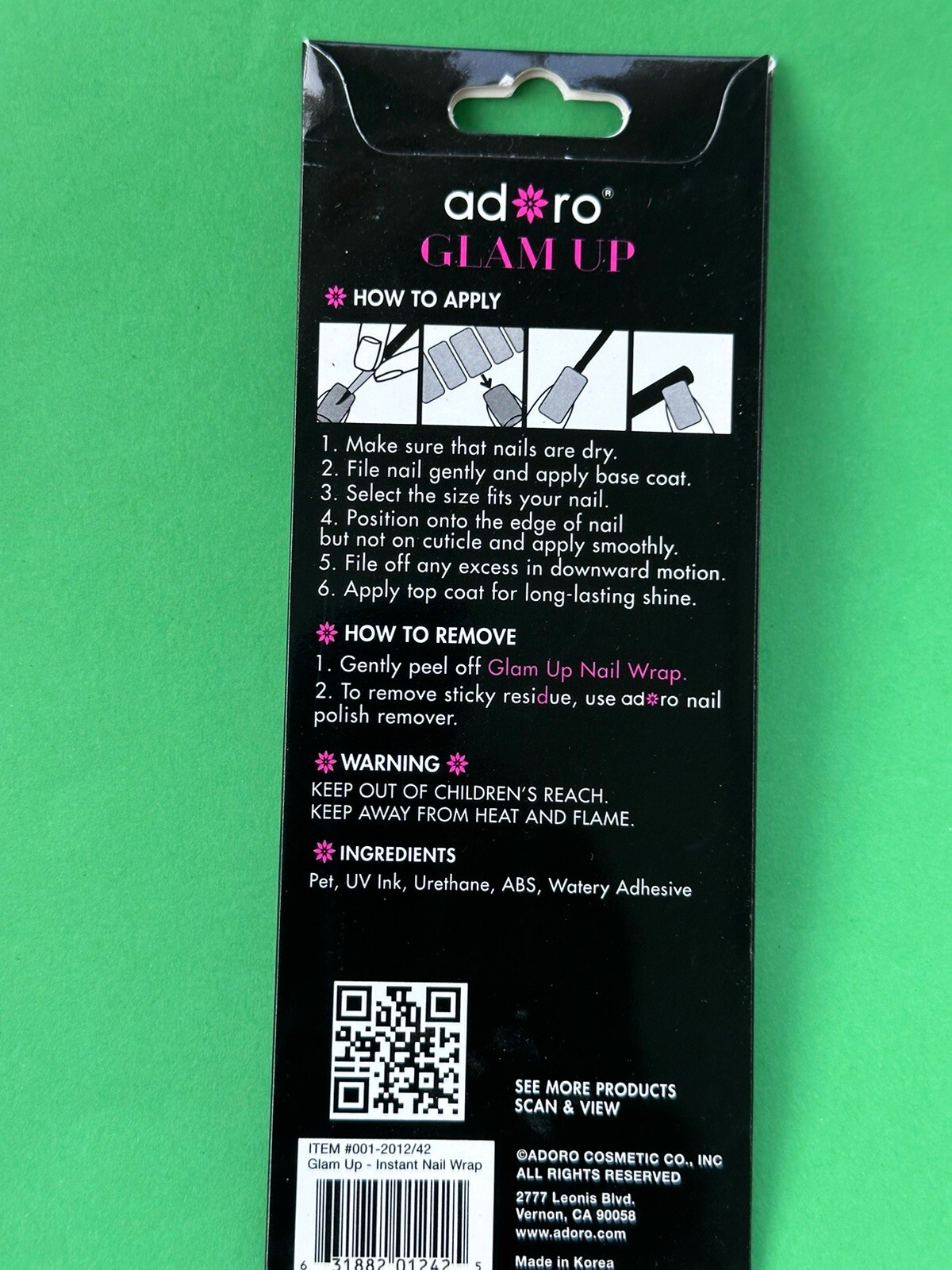 20 Strips In a Pack Instant Nail Wrap, Peel and Apply, Hottest design Brand New.
