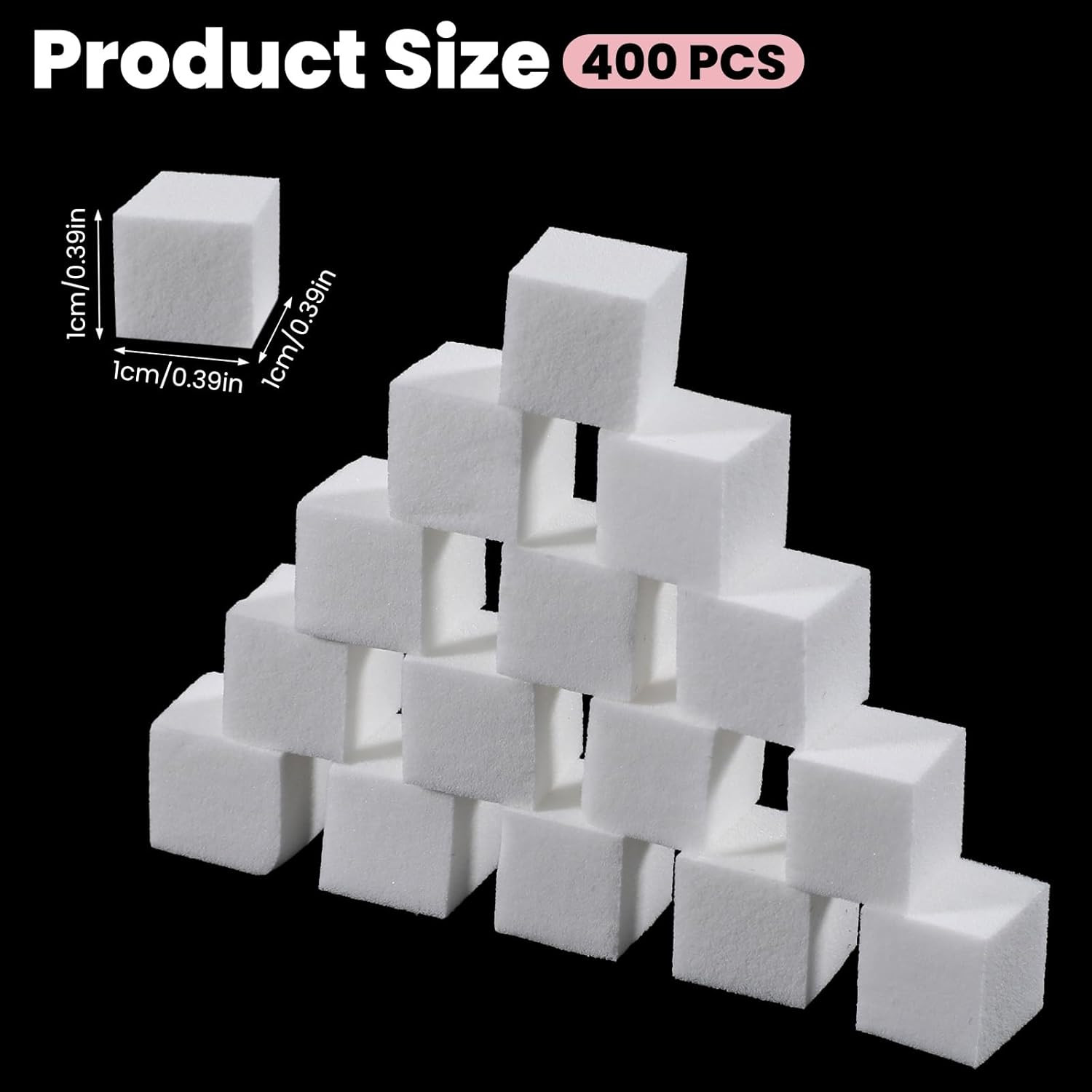 400 PCS Mini Nail Sponges Nail Art Sponge for Gradient Nails Design Square Nails