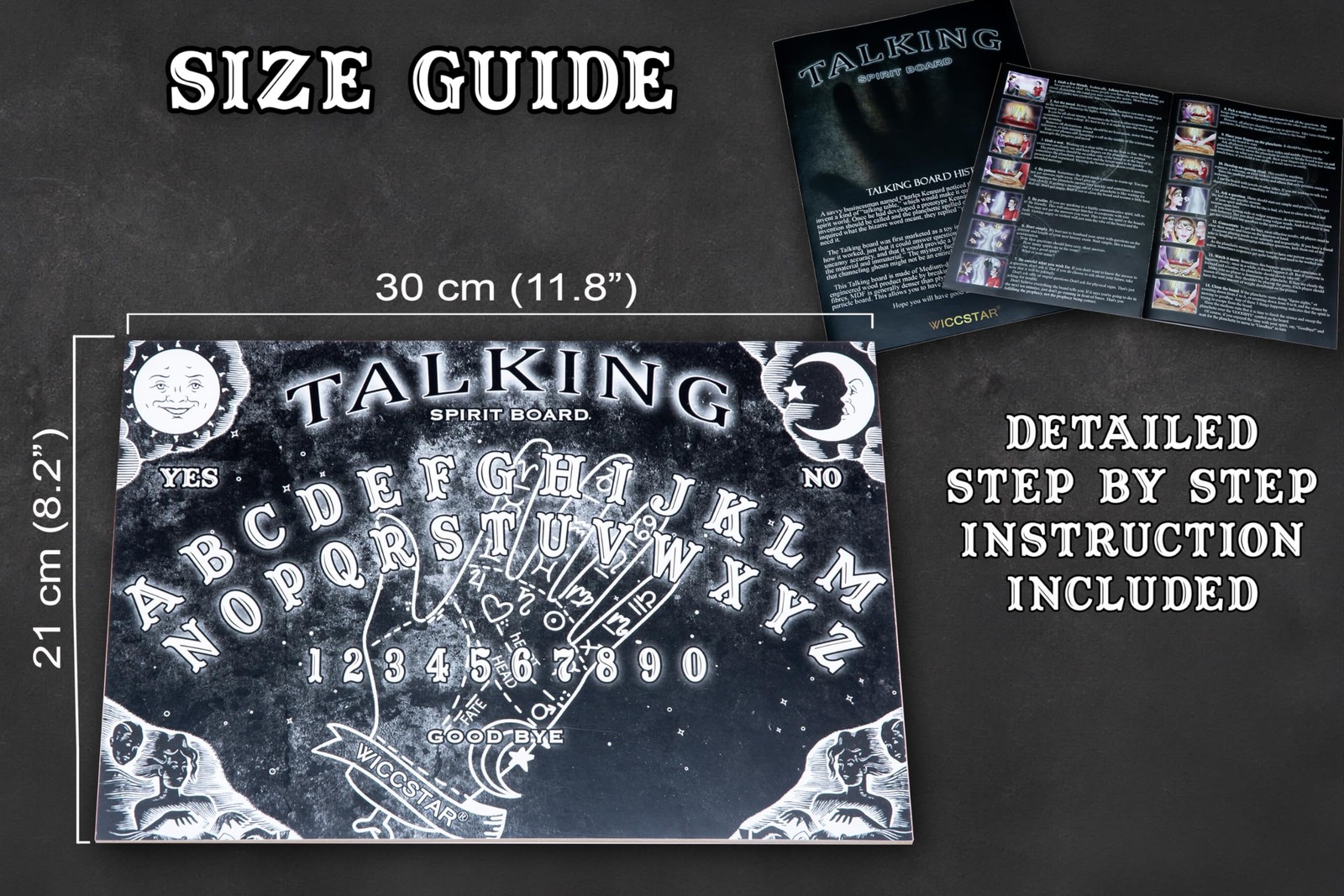 Black Spirit Board Game for Ghost Hunting with A4 Size – 12 x 9 Inches