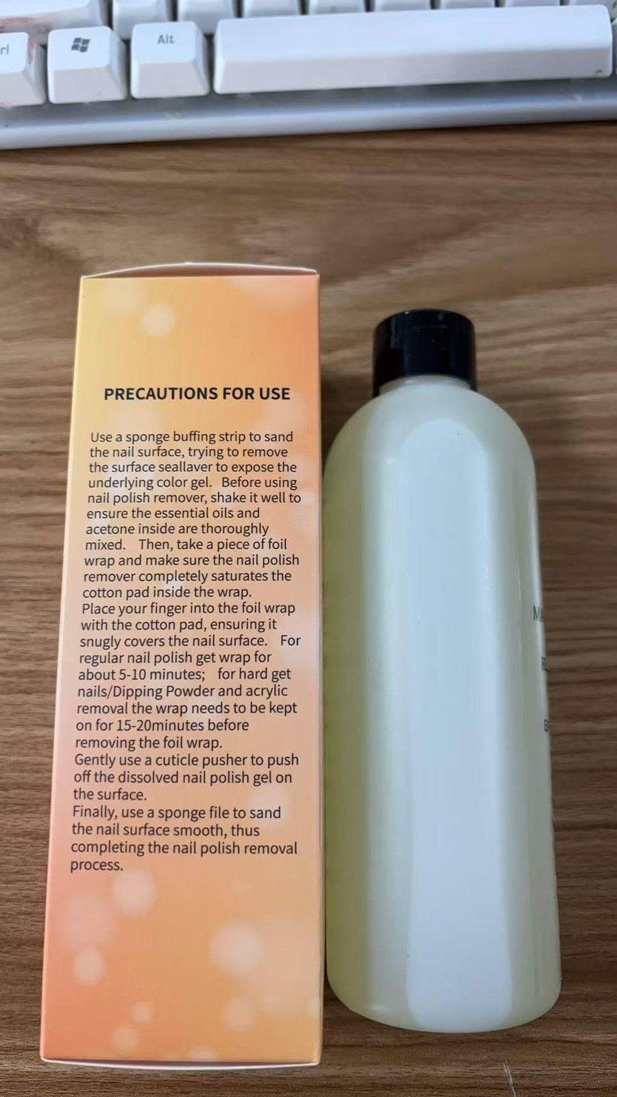 8 FL.Oz Gel Nail Polish Remover, Non Acetone 8 Fl Oz (Pack of 1)