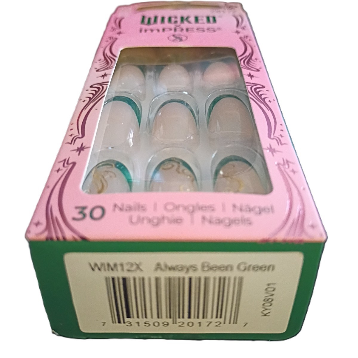 Wicked X imPRESS Always Been Green Press-On Nails, 30 Count