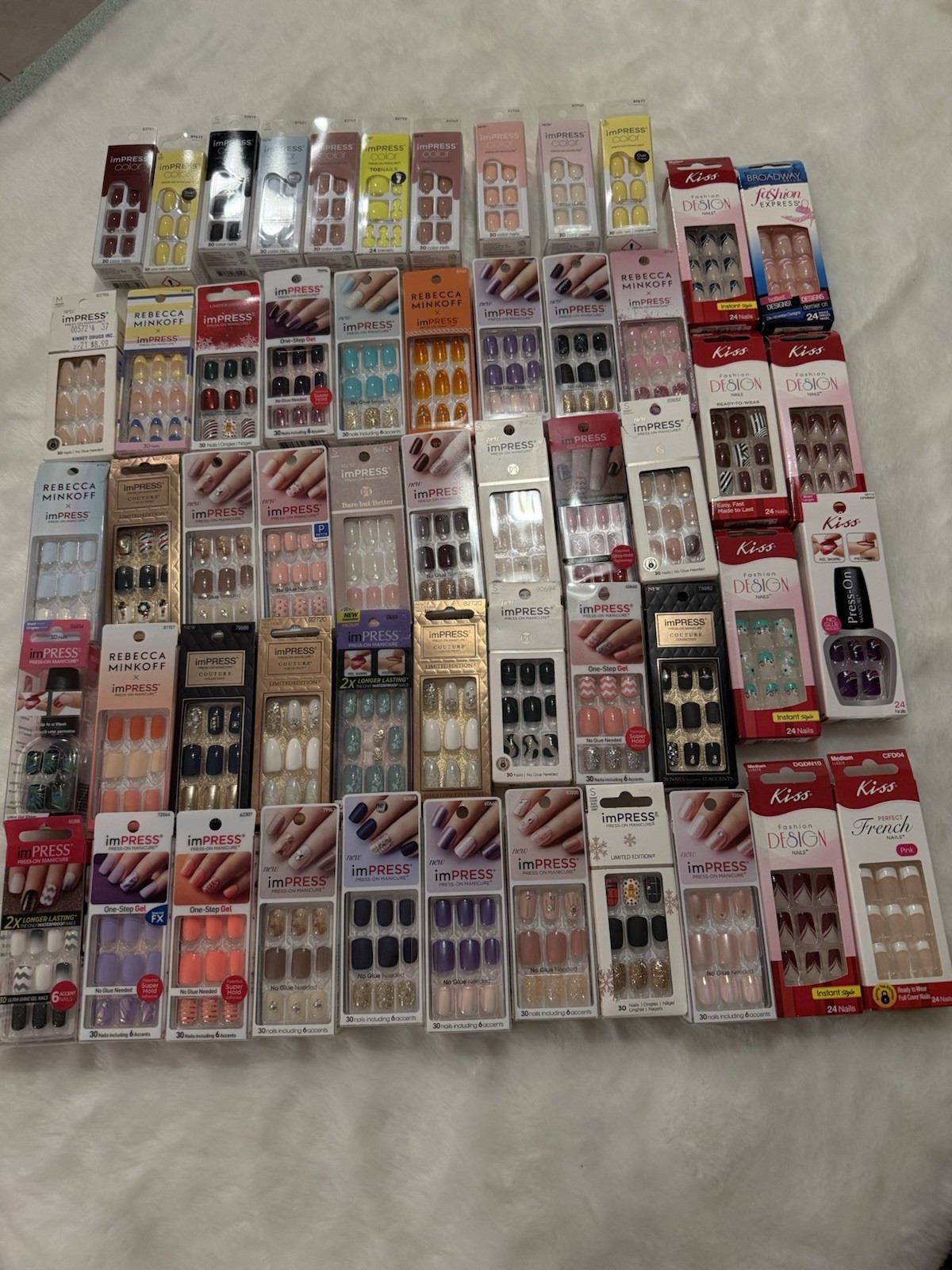( Lot Of 100 ) Kiss imPRESS Nails Mixed LOT**NEW DESIGNS****