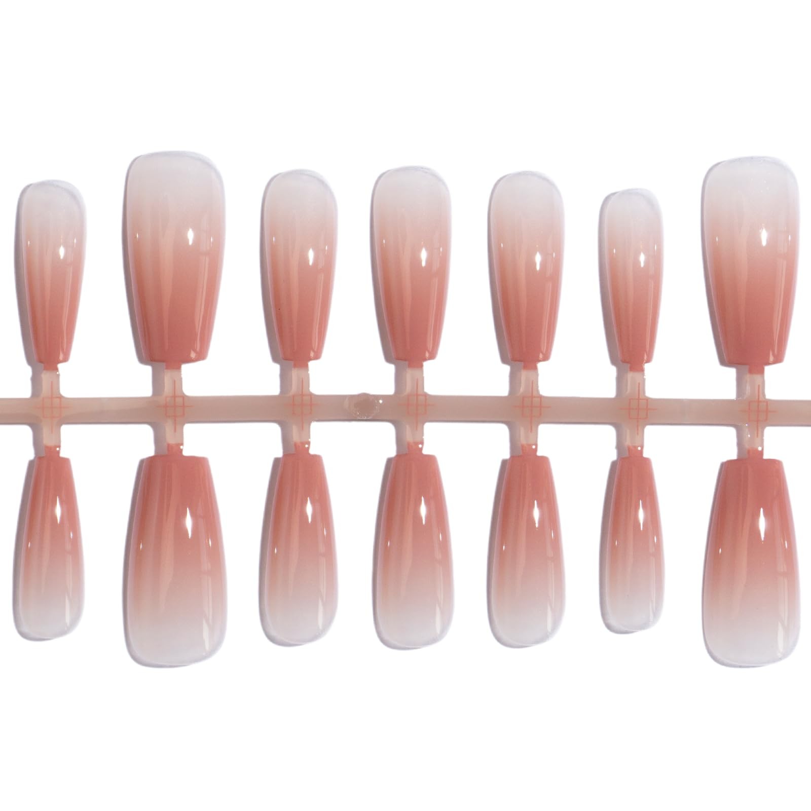 Glossy fake nails – 30 Piece XS S M Sprayed Gel Press on Nails feminine Blush…
