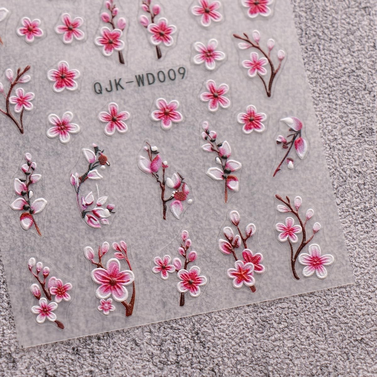 6 Sheets Flower Nail Art Stickers Decals Self-Adhesive Spring Summer Floral