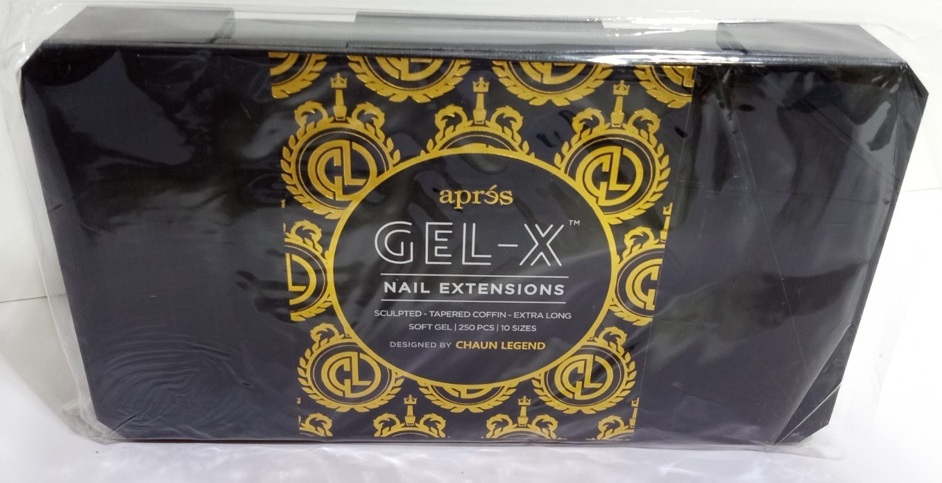 Apres Gel-X Sculpted Tapered Coffin Extra Long Soft Gel Nail Tips 250 Pcs 10