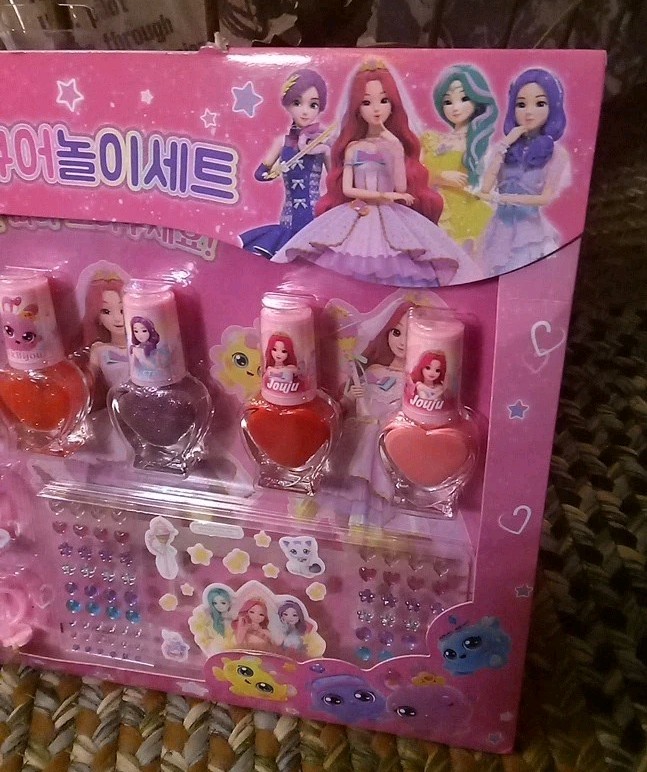 New Secret Jouju Nail Polish Set With Stickers & Rings Korea