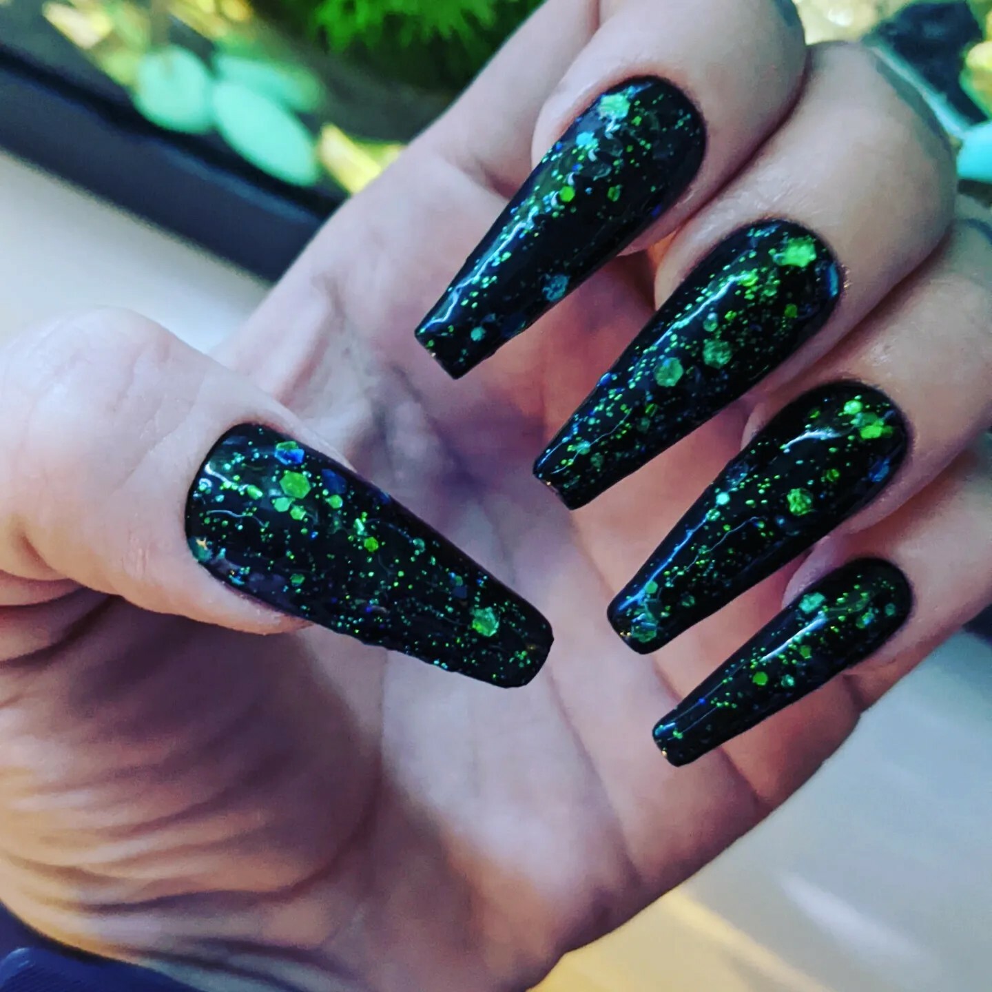 Galaxy sparkle Handmade Press On Nails 