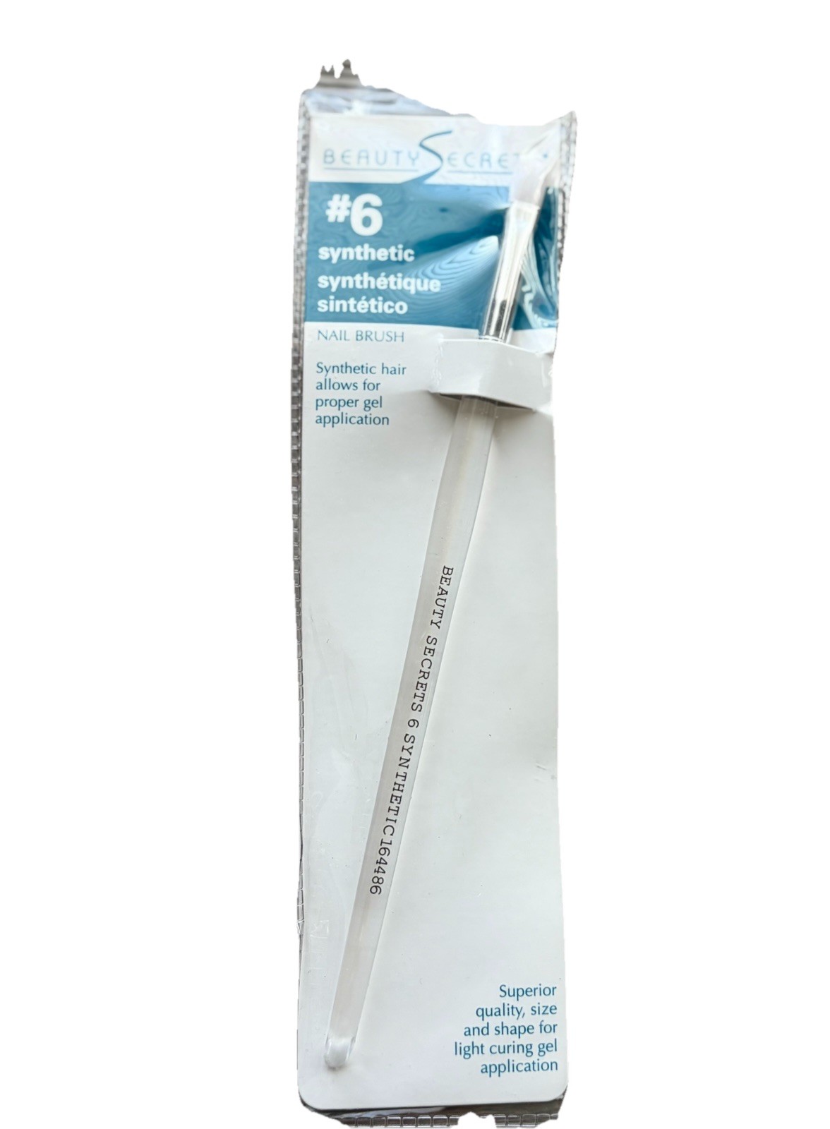 Beauty Secrets #6 Synthetic Nail Brush Synthetic Hair White for Gel Nail Art