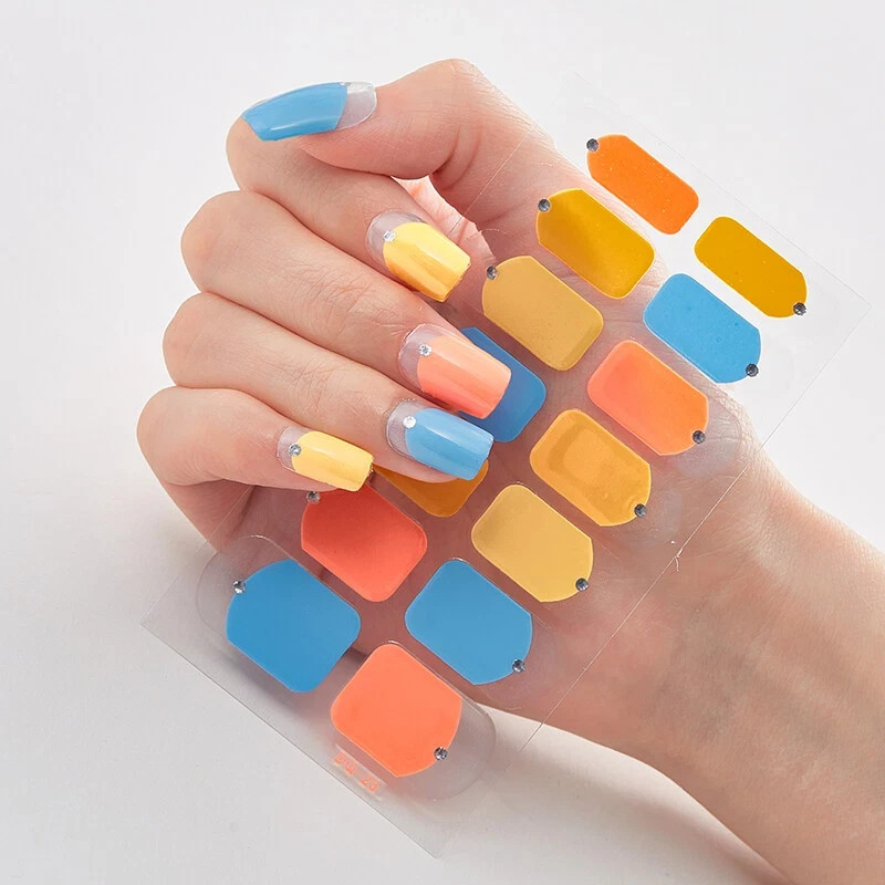 Share Full Size Nail Wraps Stickers Polish Toe Manicure Art Self Stick Decor3D