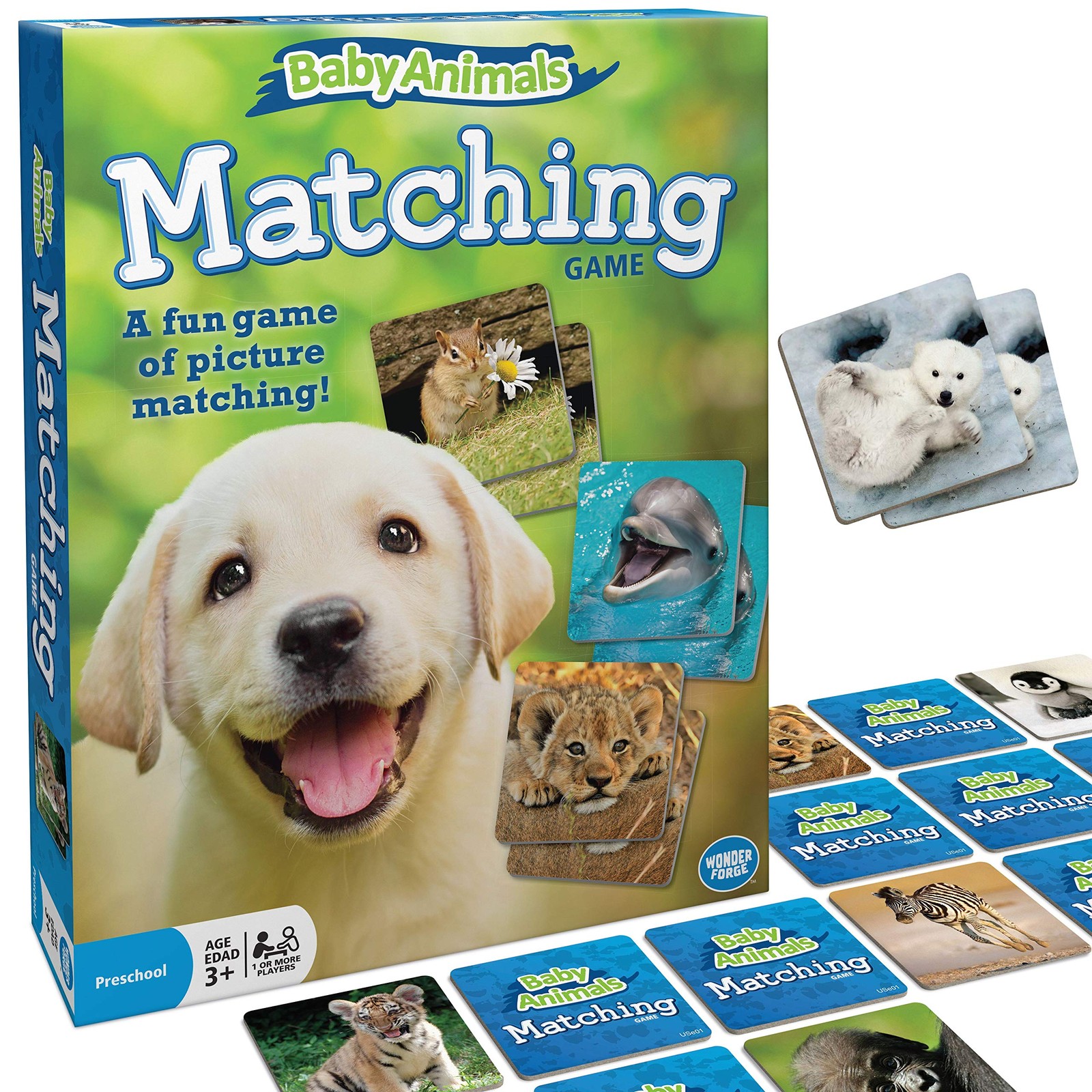 Wonder Forge Baby Animals Matching Game – 8 x 10.5 x 1.5 inches, Multicolor