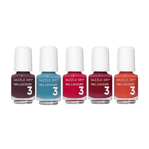 5 Mini Lacquers Set – Dazzle Dry Carnival Collection – Quick-Dry Nail Polish