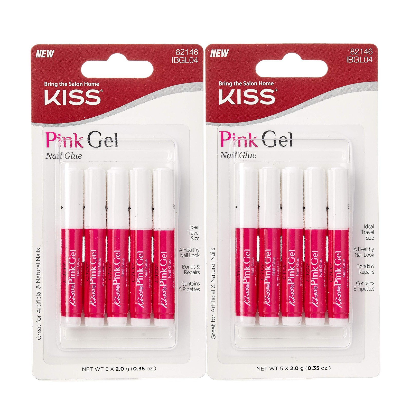5 Pack Nail Glue Pink Bonding Adhesives Strong Adhesion For Artificial Nails