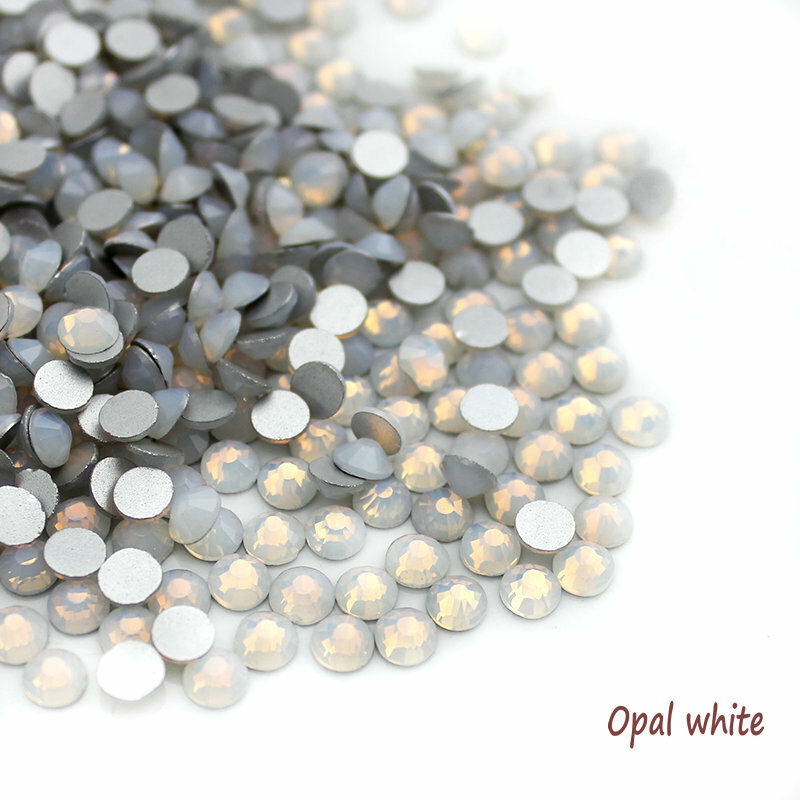 Machine Cut Crystal Opal Nail art Rhinestones Glitter Flatback Nails Decoration